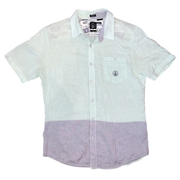 Volcom Slim-Fit Collared Button Down Short Sleeve Shirt - Picture 5 of 5